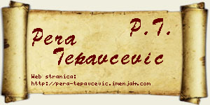 Pera Tepavčević vizit kartica
